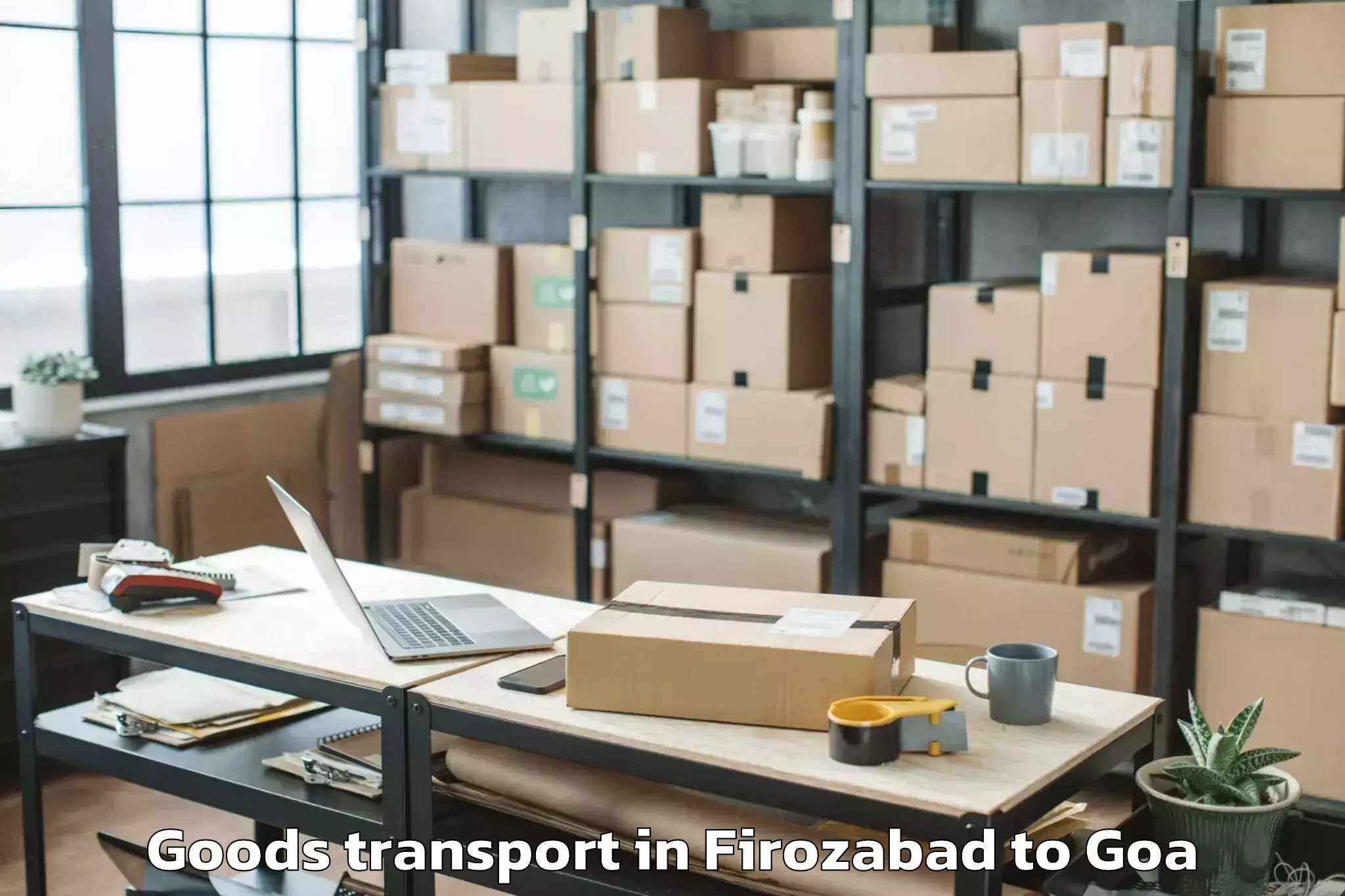 Hassle-Free Firozabad to Tiswadi Goods Transport